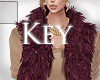 (Key) Wine Fur Jacket*tp