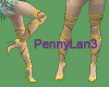 Strappy PF boots yellow