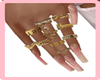 Gold ring+nails pink