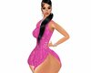 CD Slash Dress Hot Pink