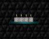 :YL:Silver teal candles
