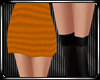 Orange Skirt + Stockings