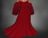S! Red Fur Sleeved Gown