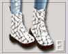 White Pattern Boots