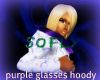 purple glasses hoody