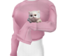 *QJ Kitty Sweater Pink