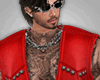 Red Biker Hot Vest Tatts