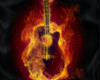 Flaming Guitar 