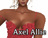 AA Red Rose Lace Gown