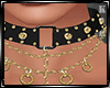 Heart Blk Gold Choker