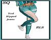 Teal Ripped Jeans - RLS