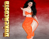 orange gritter dress