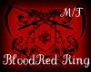 M/F BloodRed Family Ring