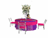 pink purple dining table