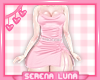 SL | Satin Dress - Pinku