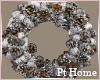 Flocked Pinecone Wreath