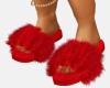 [N] Fuzzy Slippers Red