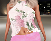Terry Short-Set-Wht/Pink