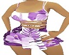 purple tropical outfit