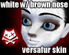White w/ Brown Nose (F)