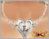 L Necklace Silver Heart