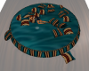 Teal Round Bed