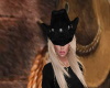 Black Suede Cowgirl Hat