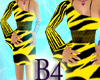 *B4* Yellow Zebra Dress