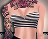 S*D-Striped Pinup Top