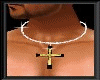 [xo]dbl cross necklace