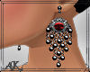 *AK Goth redblk earrings