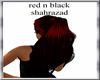 (TSH)red n black shahraz