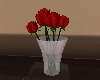 valentine  roses in vase