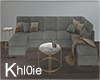 K grey gold couch winter