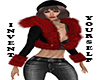 MLe Red Fur w Jeans