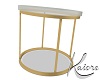 Gold & Glass End Table