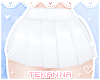 [T] Pleated skirt White