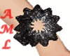 Black flower bracelets 