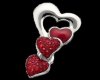 Ruby Hearts Belly Ring