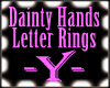 Pink Letter "Y" Ring