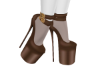 Brown Heels Gold Belt