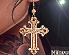 Cross Earrings | Gold