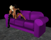 Purple kissing couch
