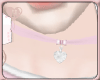 |H|Heart Necklace Pink