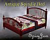 Antq Spindle Bed Red/Ppl