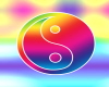 Rainbow yingyang sticker