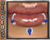Sapphire Lip Piercing