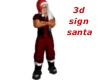 3d sign santa