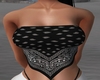 [S] Black Bandana Crop