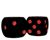 red flame kissing dice 